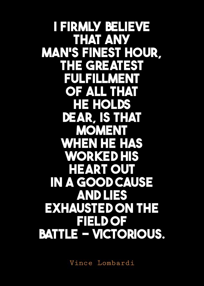 Vince Lombardi Inspirational Quote