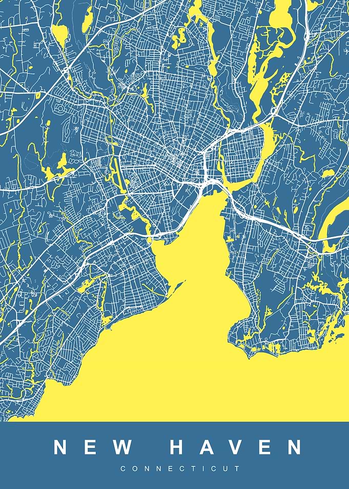 New Haven, Connecticut City Map