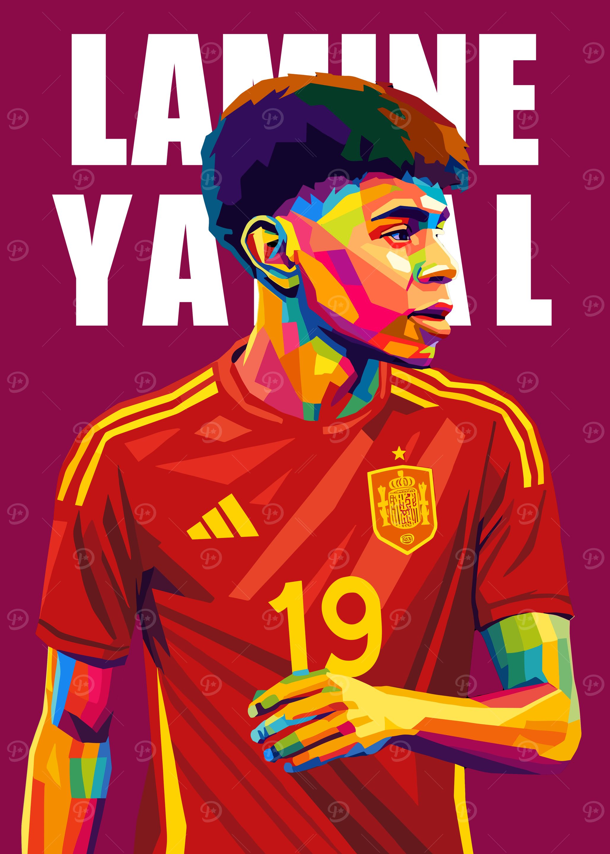 Lamine Yamal Colorful Portrait