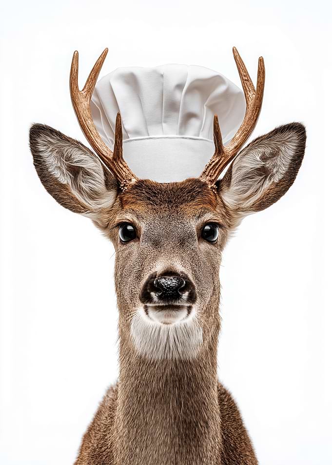 Deer Chef Portrait