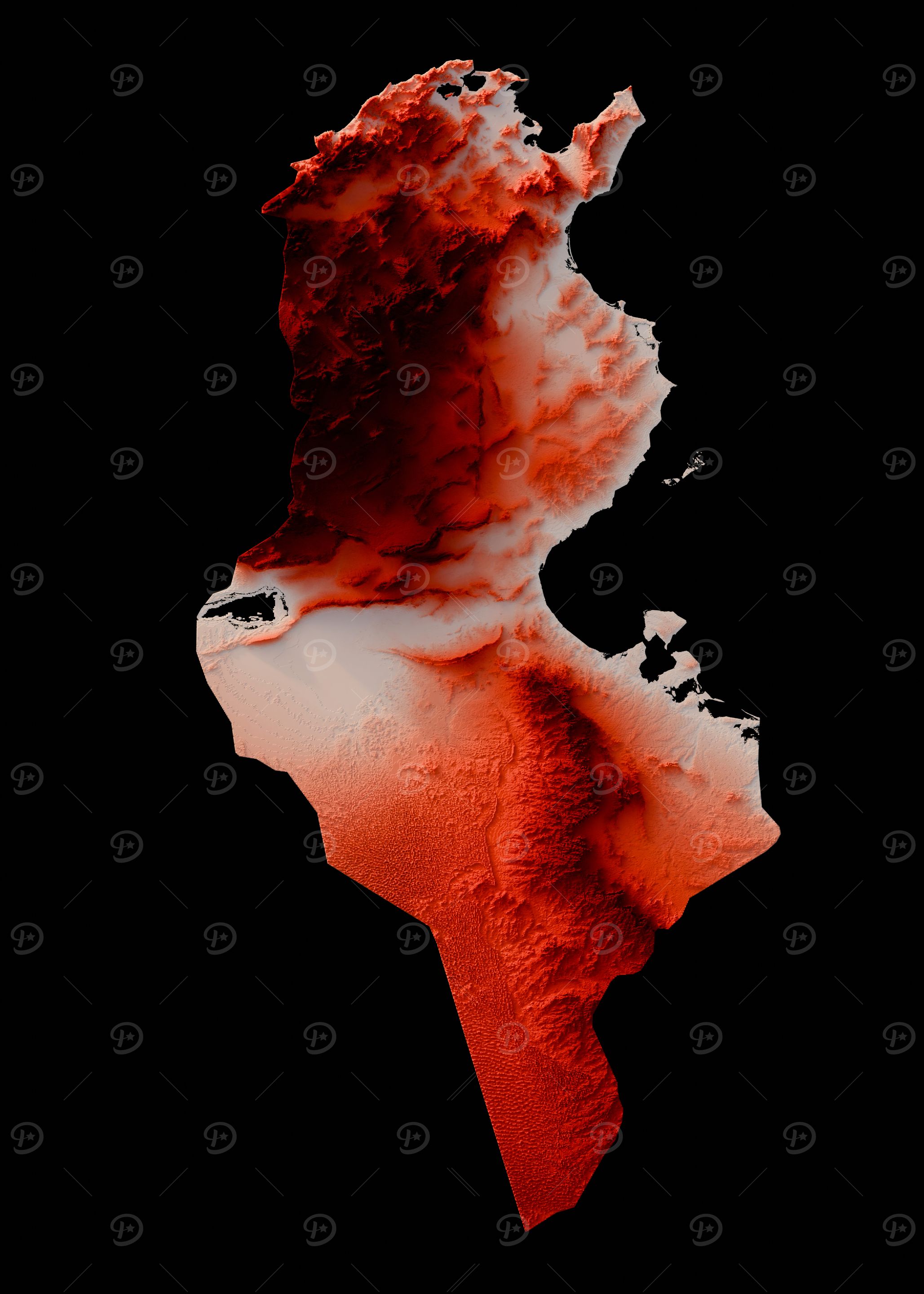 Tunisia Map Topography