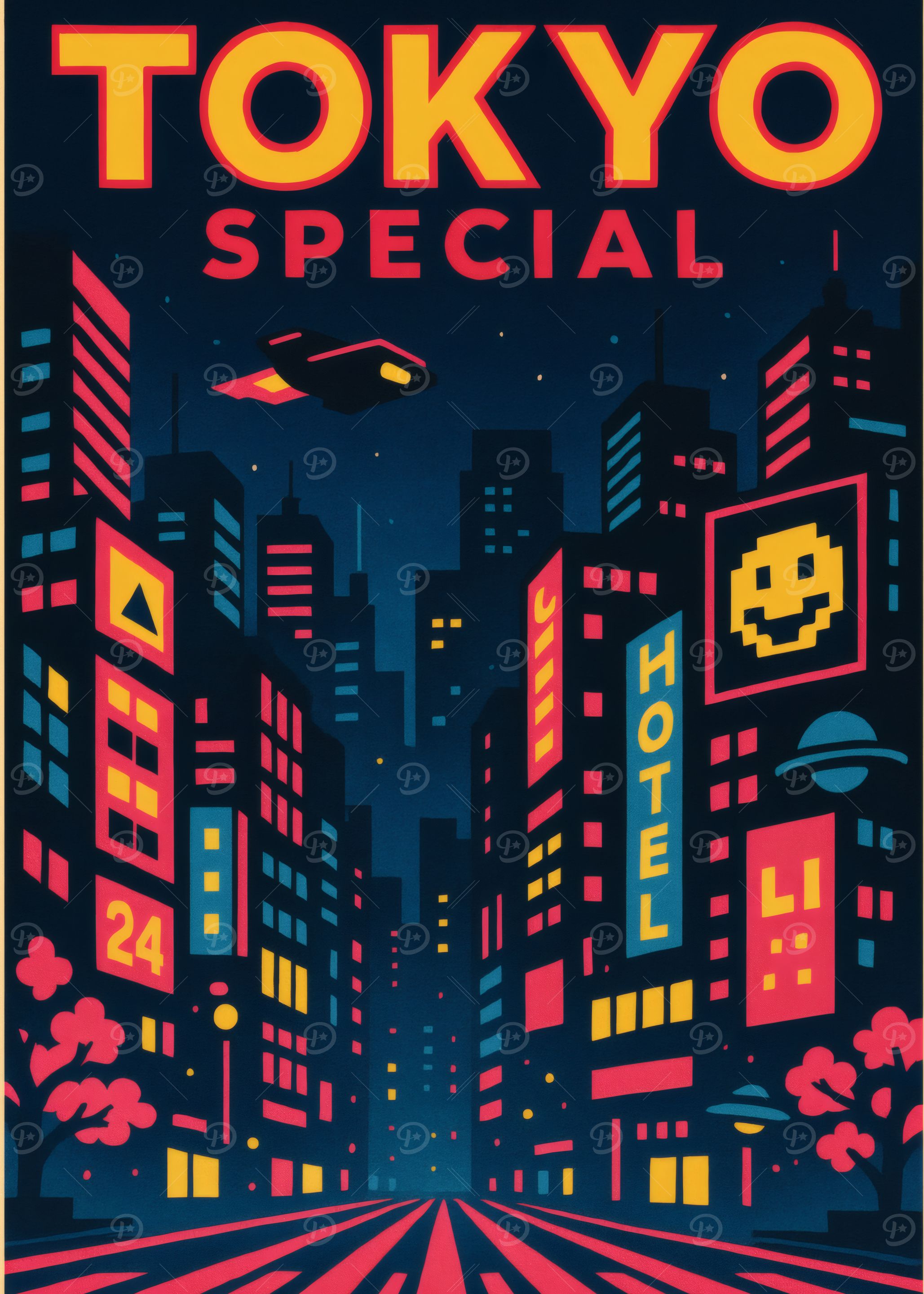 Tokyo Special Cityscape Illustration