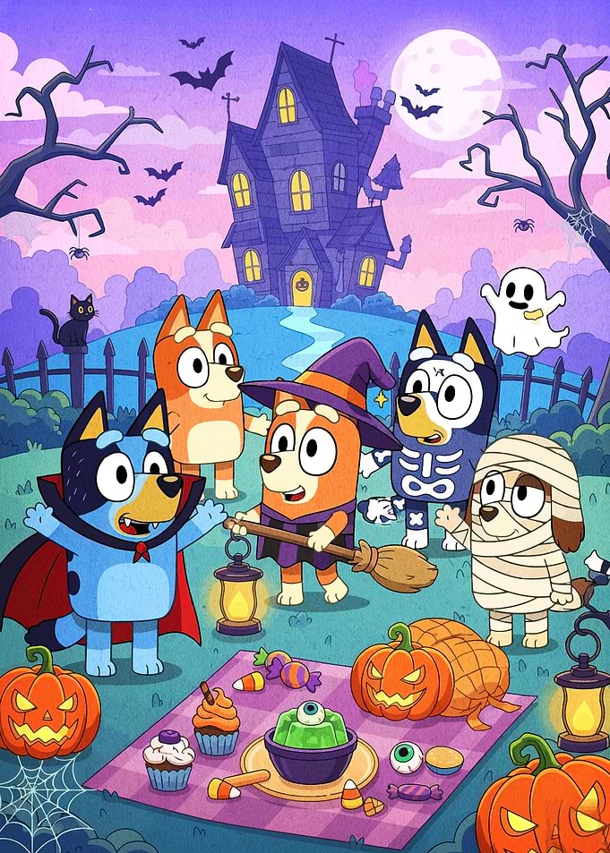 Bluey Halloween Cartoon