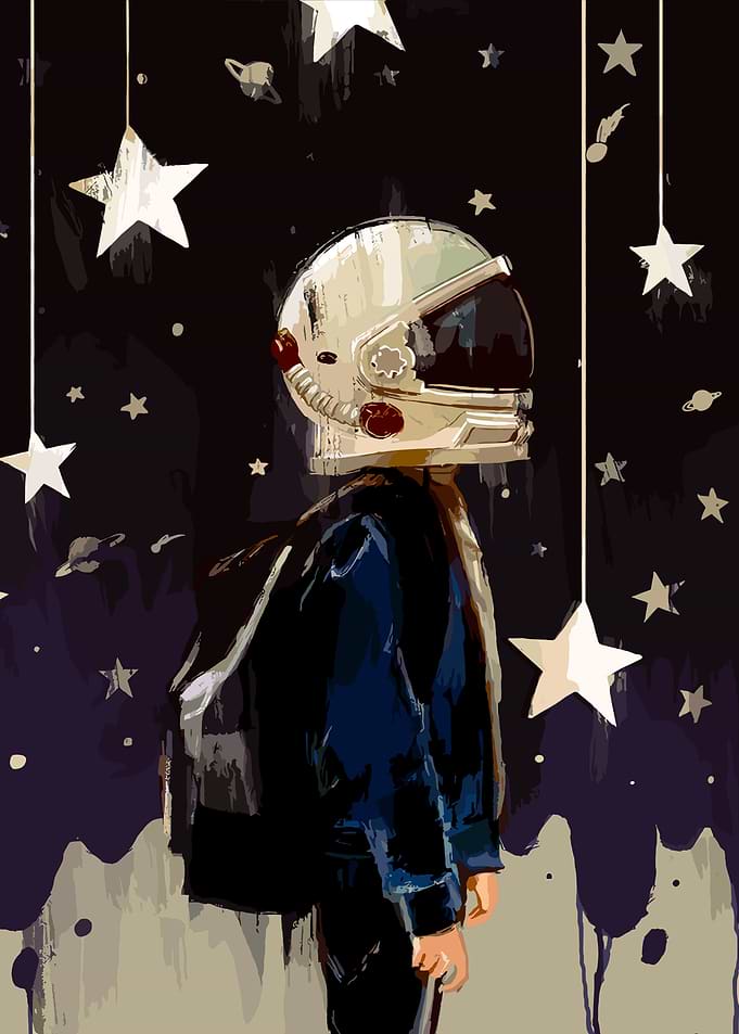Astronaut in Space Art