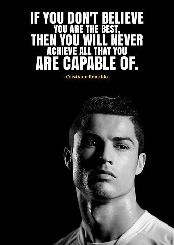 Cristiano Ronaldo Inspirational Quote Portrait