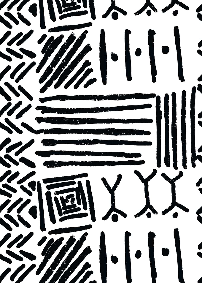Black and White Abstract Pattern