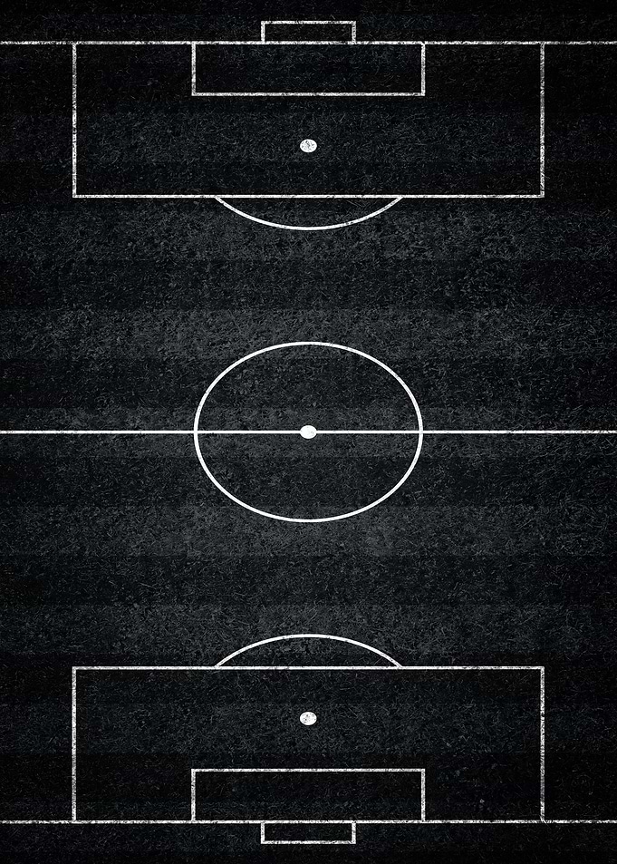 Soccer Field Black and White