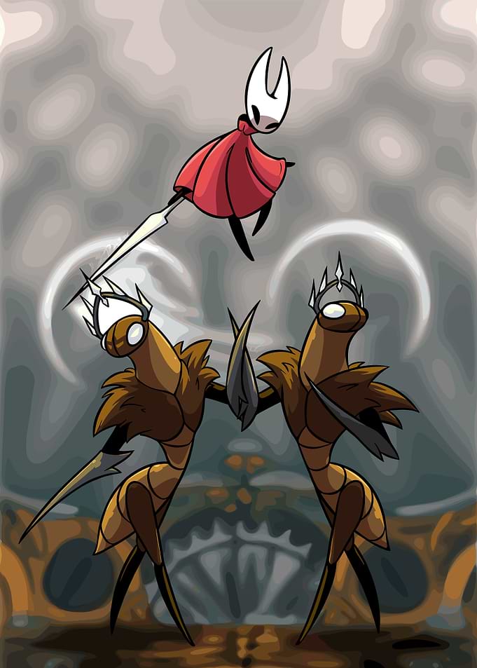 Hollow Knight Hornet vs Mantis Lords