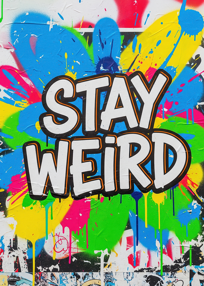 Stay Weird Graffiti Art
