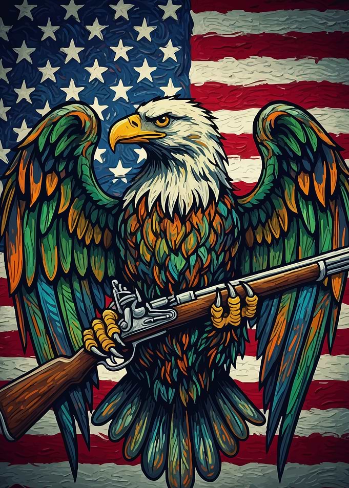 American Eagle Musket Flag