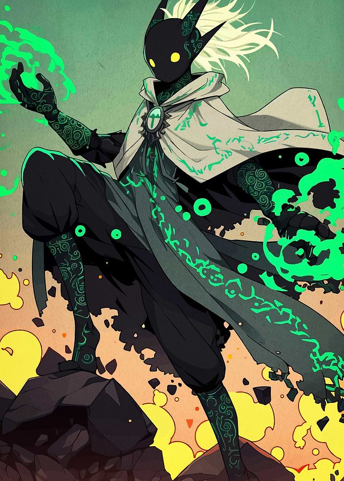 Horned Figure with Green Magic