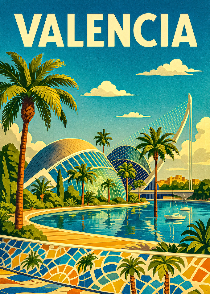 Valencia Travel Poster