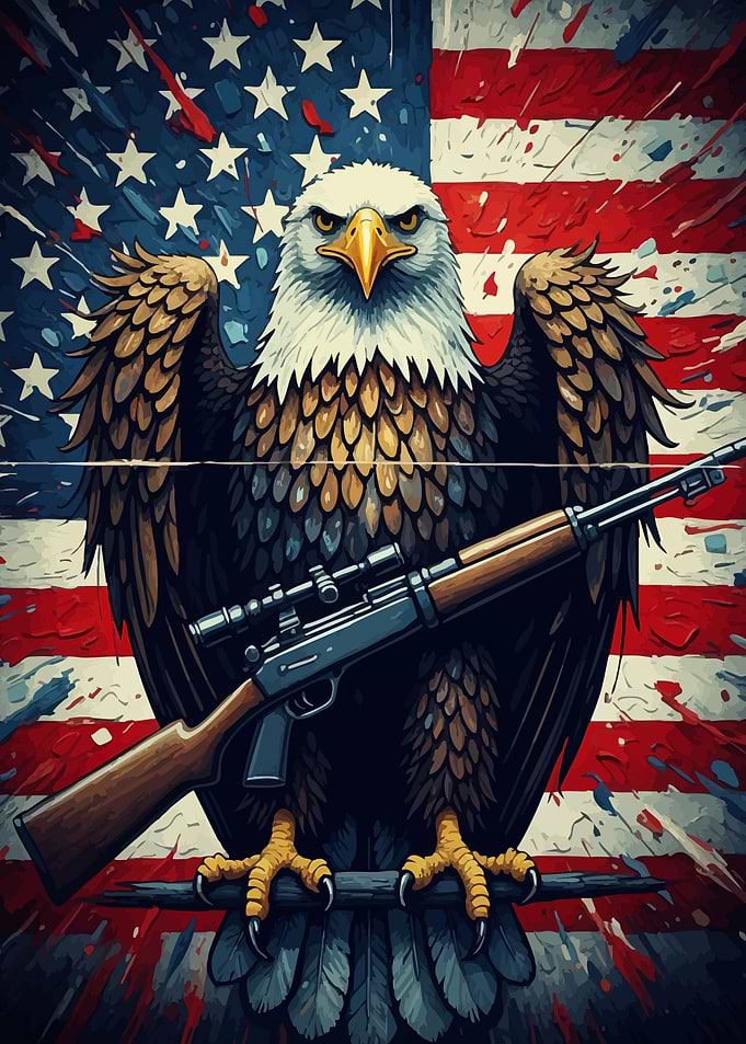 American Eagle Rifle Flag
