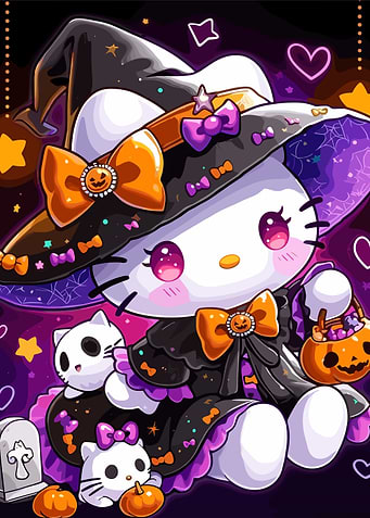 Hello Kitty Halloween Witch