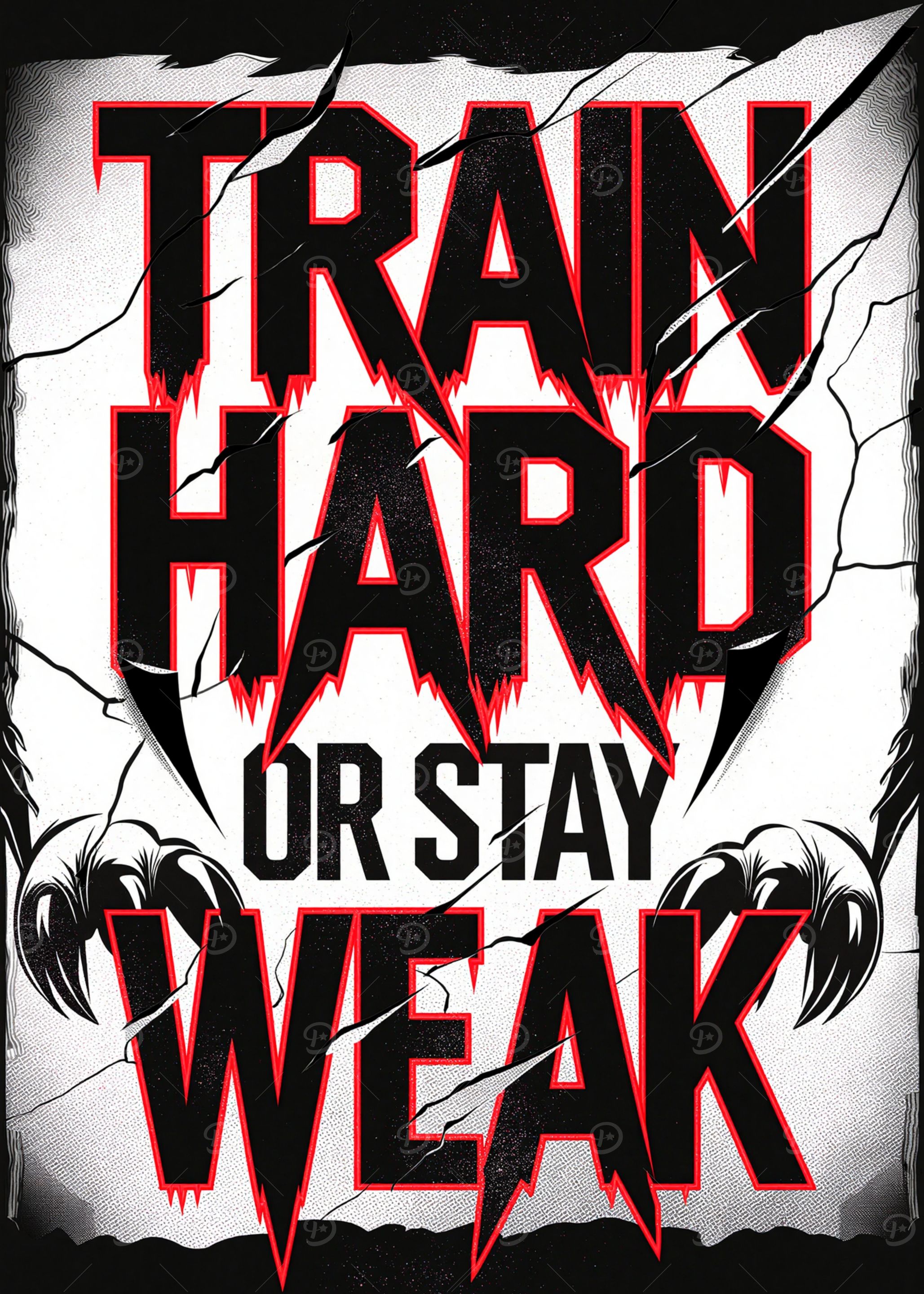 Train Hard or Stay Weak Poster