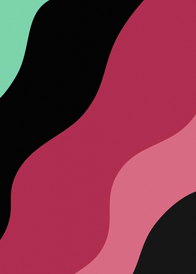 Abstract Wavy Color Block Pattern