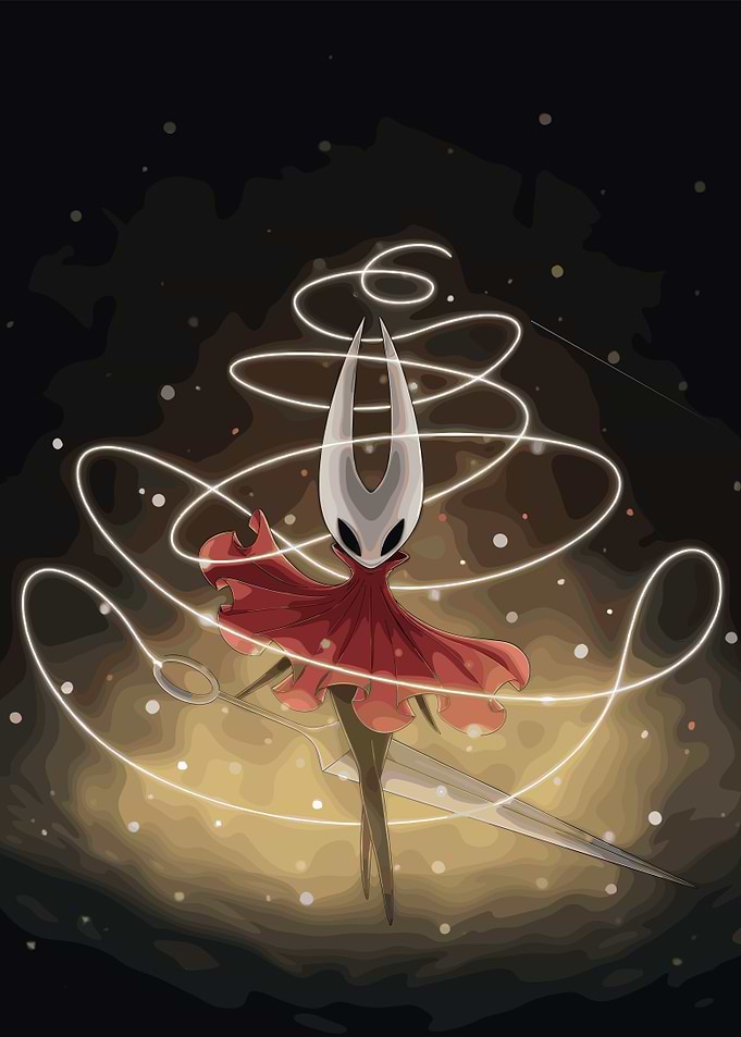 Hornet from Hollow Knight digital art