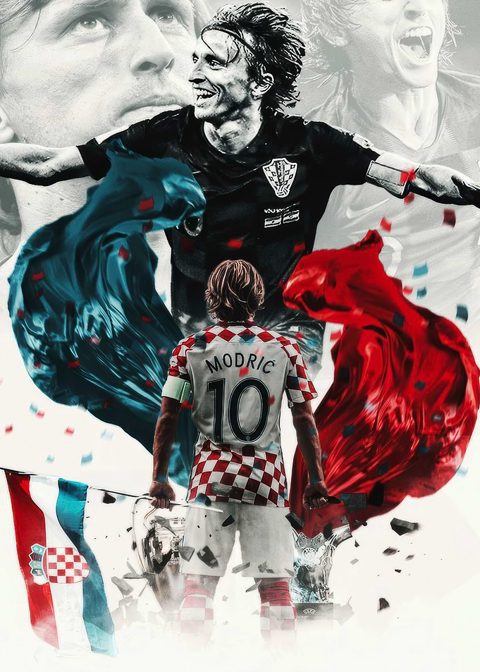 Luka Modrić Celebration Poster