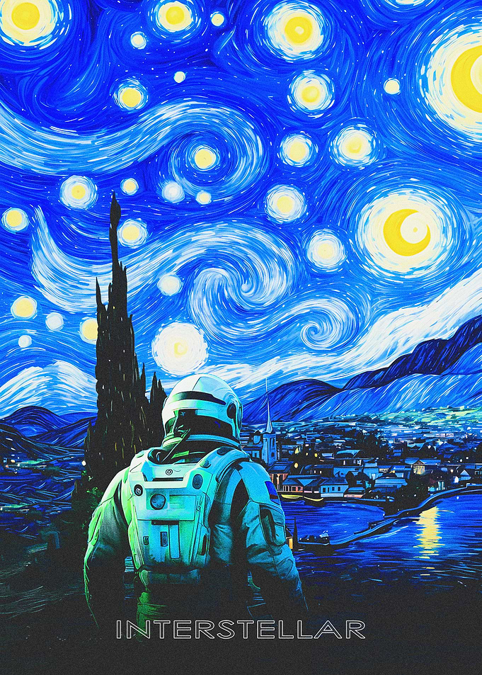 Interstellar Starry Night Art