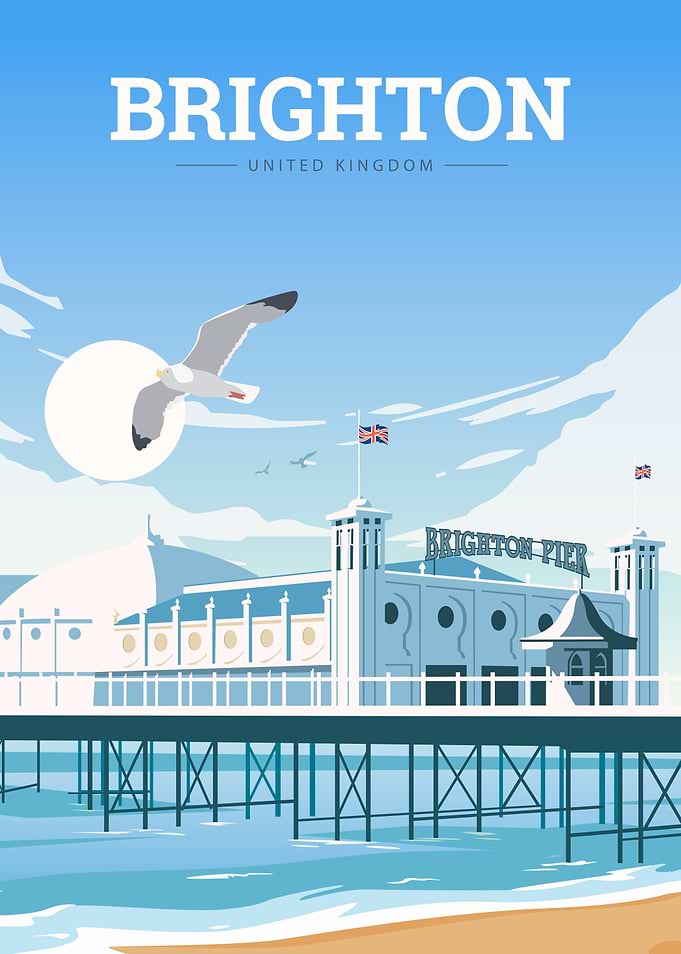 Brighton Pier Travel Poster