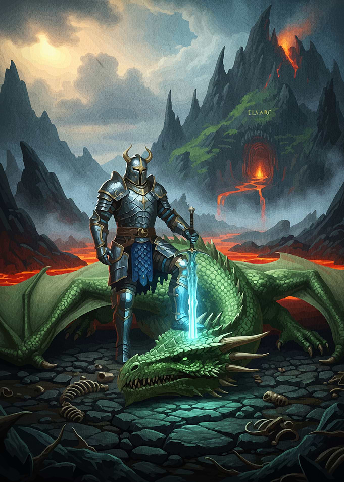 Knight Dragon Fantasy