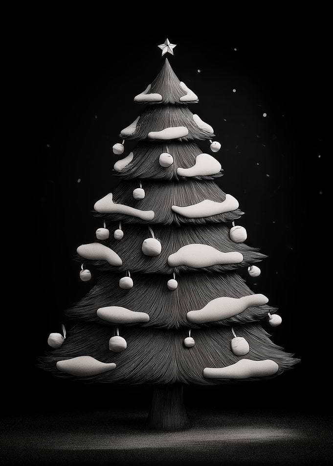 Monochrome Christmas Tree