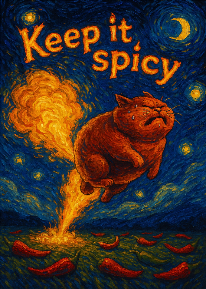 Funny Spicy Cat Art