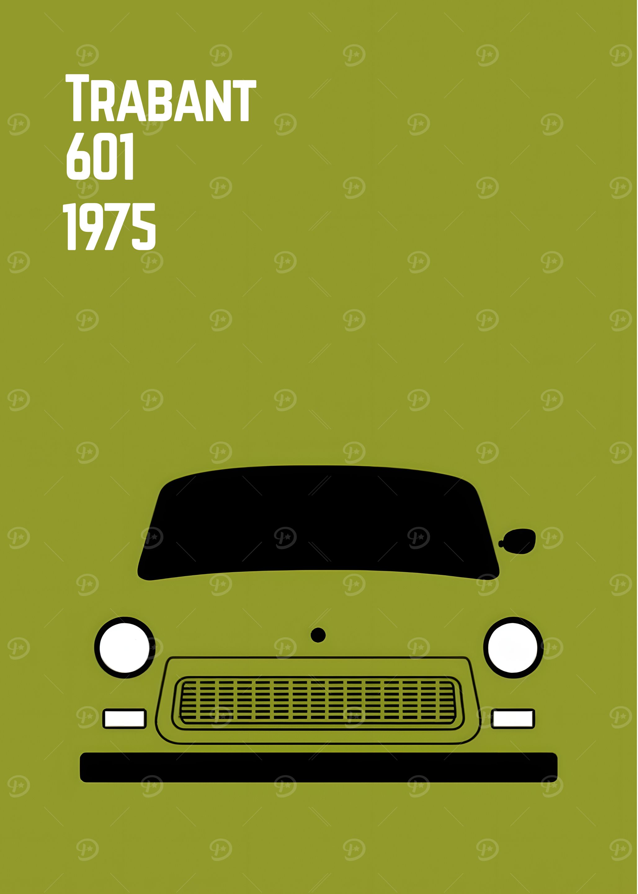 Trabant 601 1975 Minimalist Car Poster