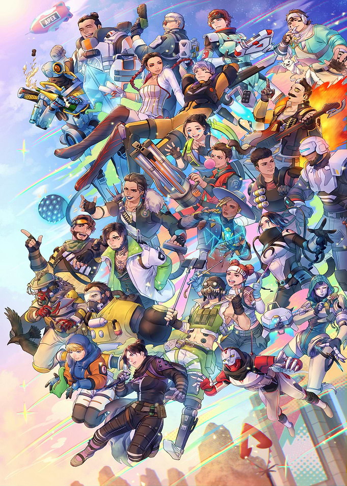Apex Legends Characters Group Illustration