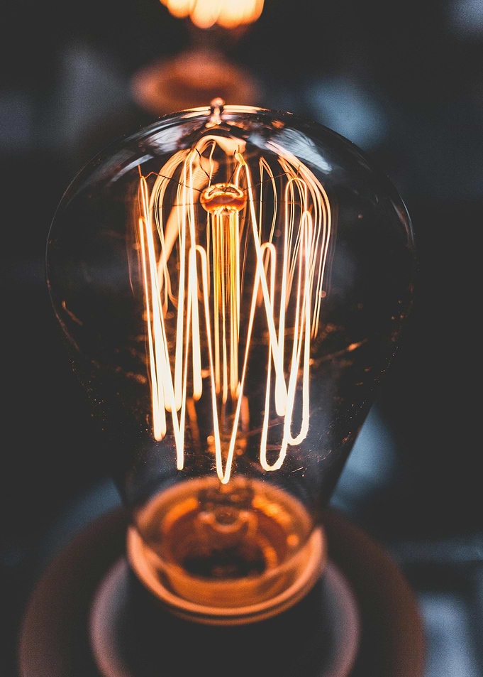 Vintage Style Light Bulb Close-Up