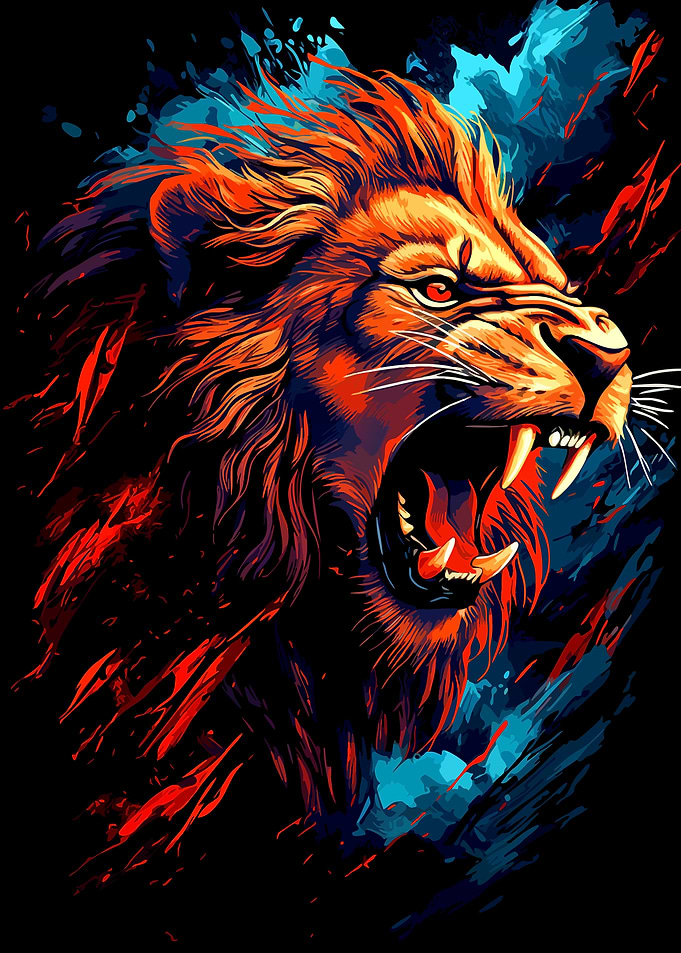 Roaring Lion Digital Art