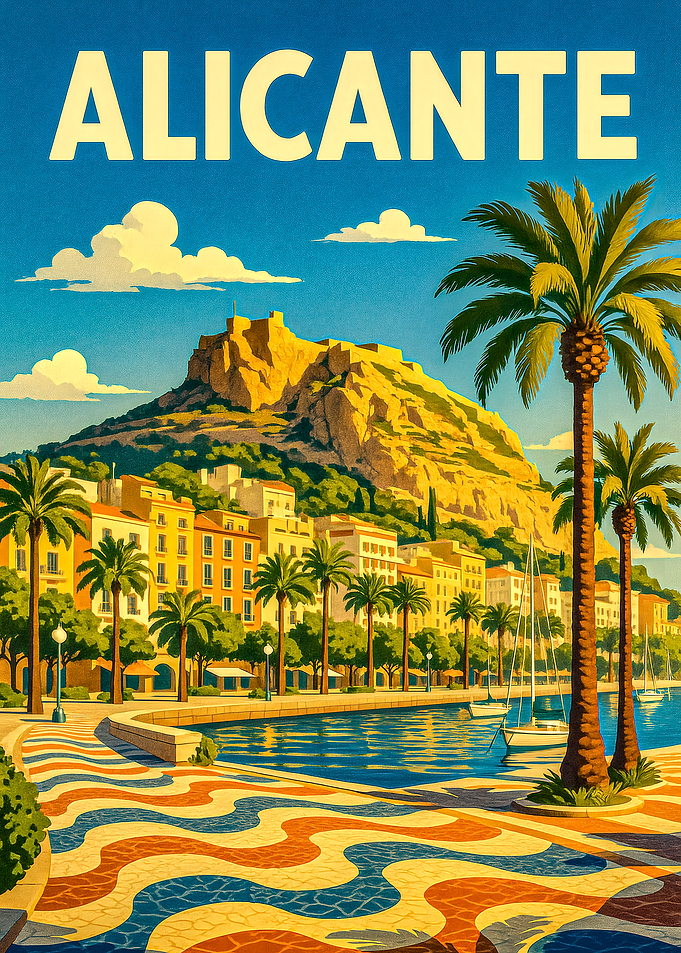 Alicante Travel Poster