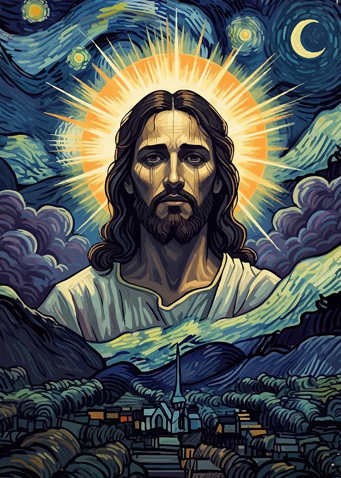 Jesus Christ Van Gogh Style