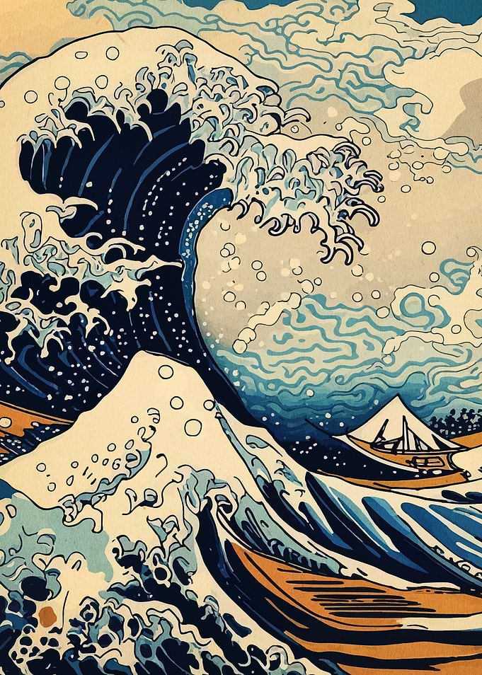 The Great Wave off Kanagawa Inspired Art