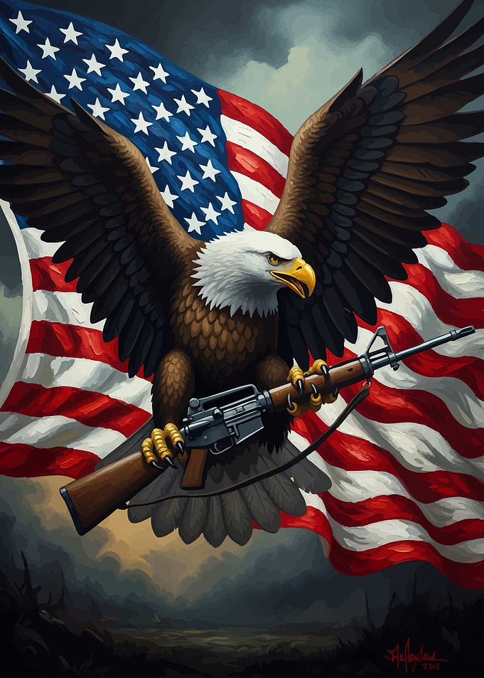 American Eagle Rifle Flag
