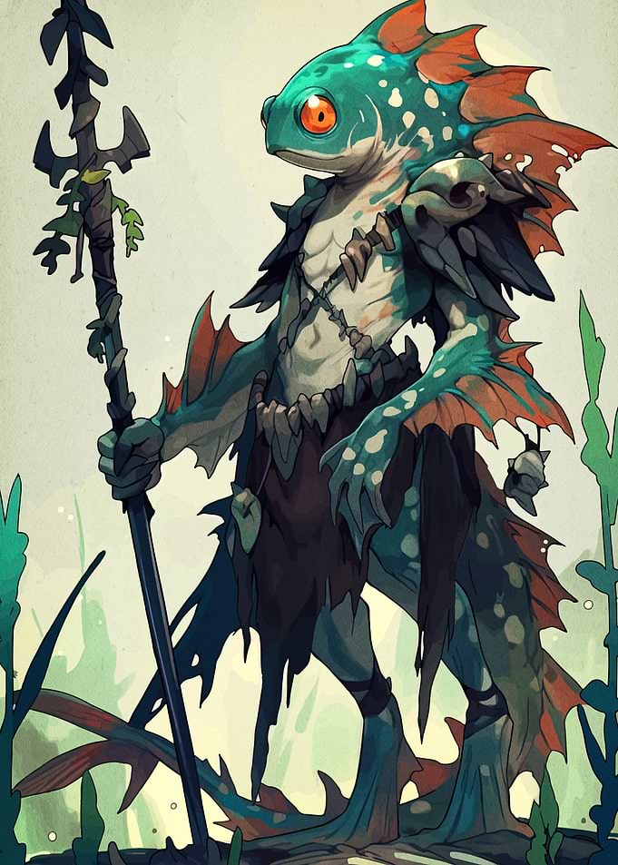 Fish Warrior with Spear