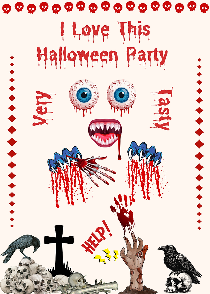 Halloween Feast – Spooky Night of Skulls & Crow