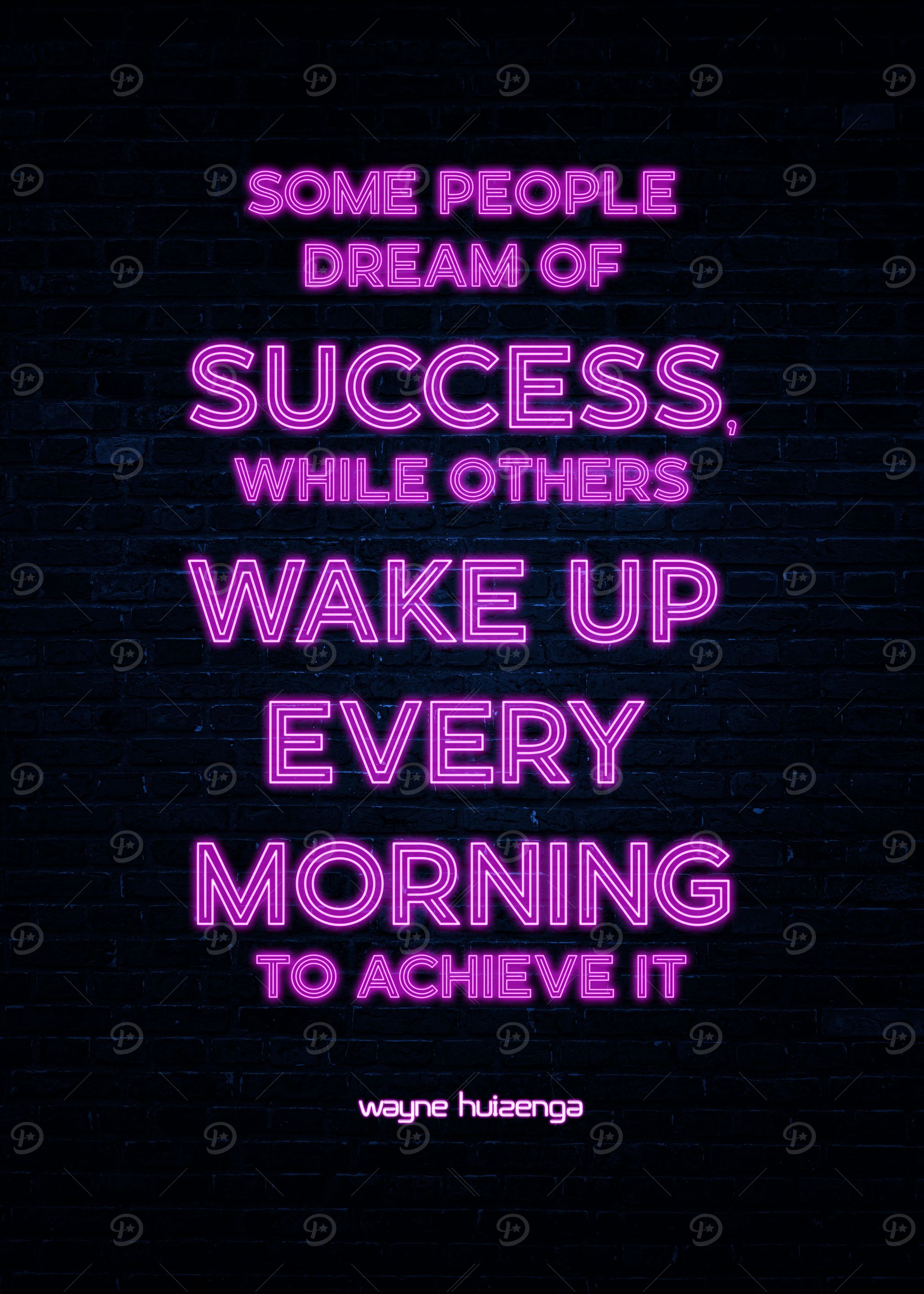 Motivational Neon Sign: Dream of Success