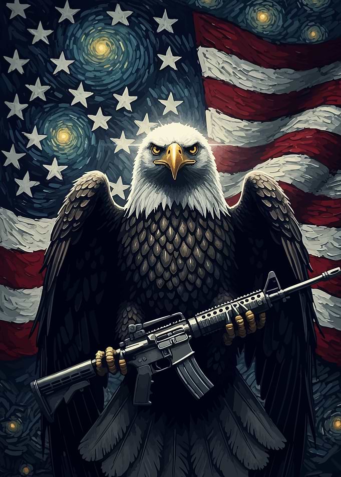 American Eagle Rifle Flag