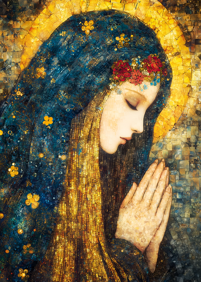 Mosaic Portrait of Virgin Mary