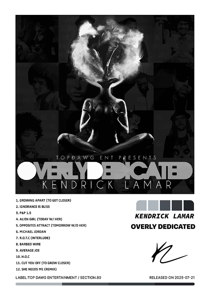 Kendrick Lamar - Overly Dedicated Album Art