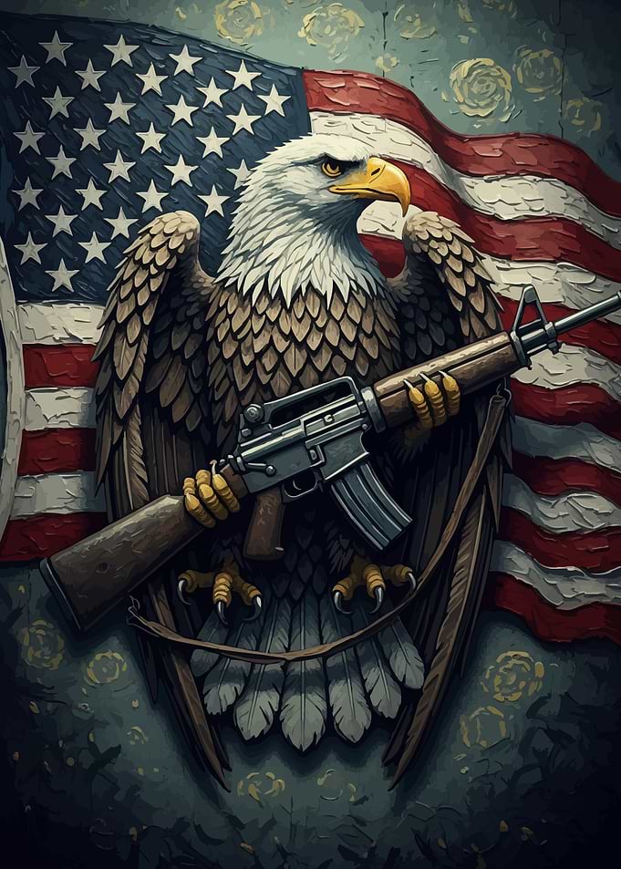 American Eagle Rifle Flag