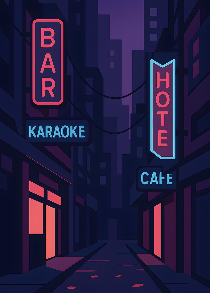 Neon Cityscape at Night