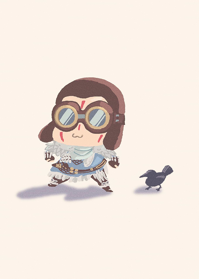 Chibi Bloodhound and Raven