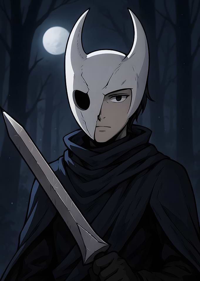 Hollow Knight Anime Style