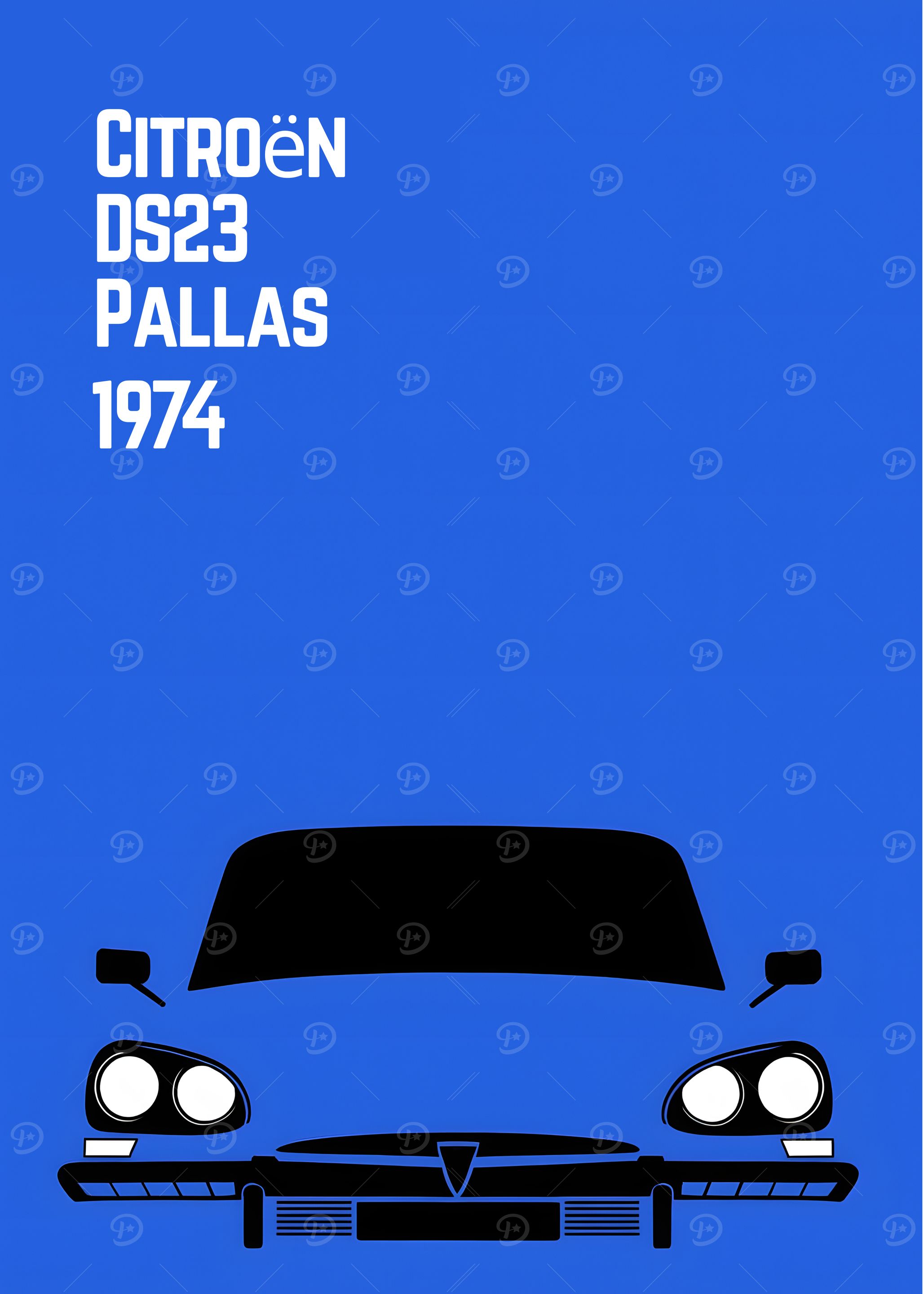 Citroën DS23 Pallas 1974 Minimalist Poster