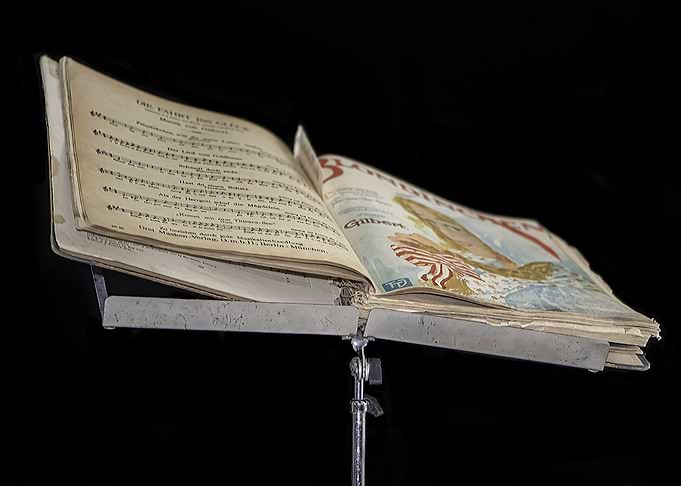 Vintage Sheet Music on Stand