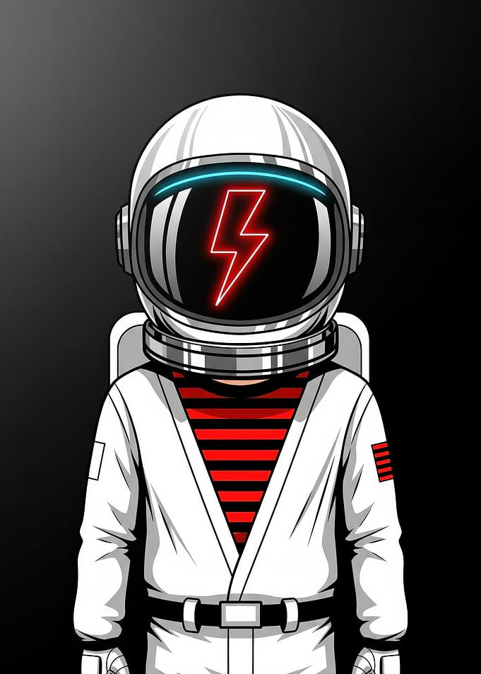 Neon Bolt Astronaut