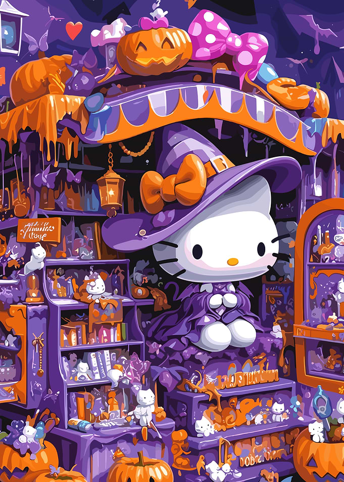 Hello Kitty Halloween Poster