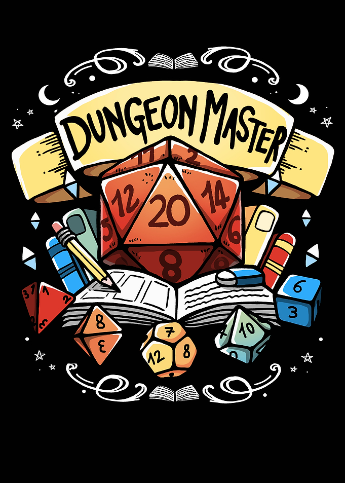Dungeon Master D&D Dice Illustration